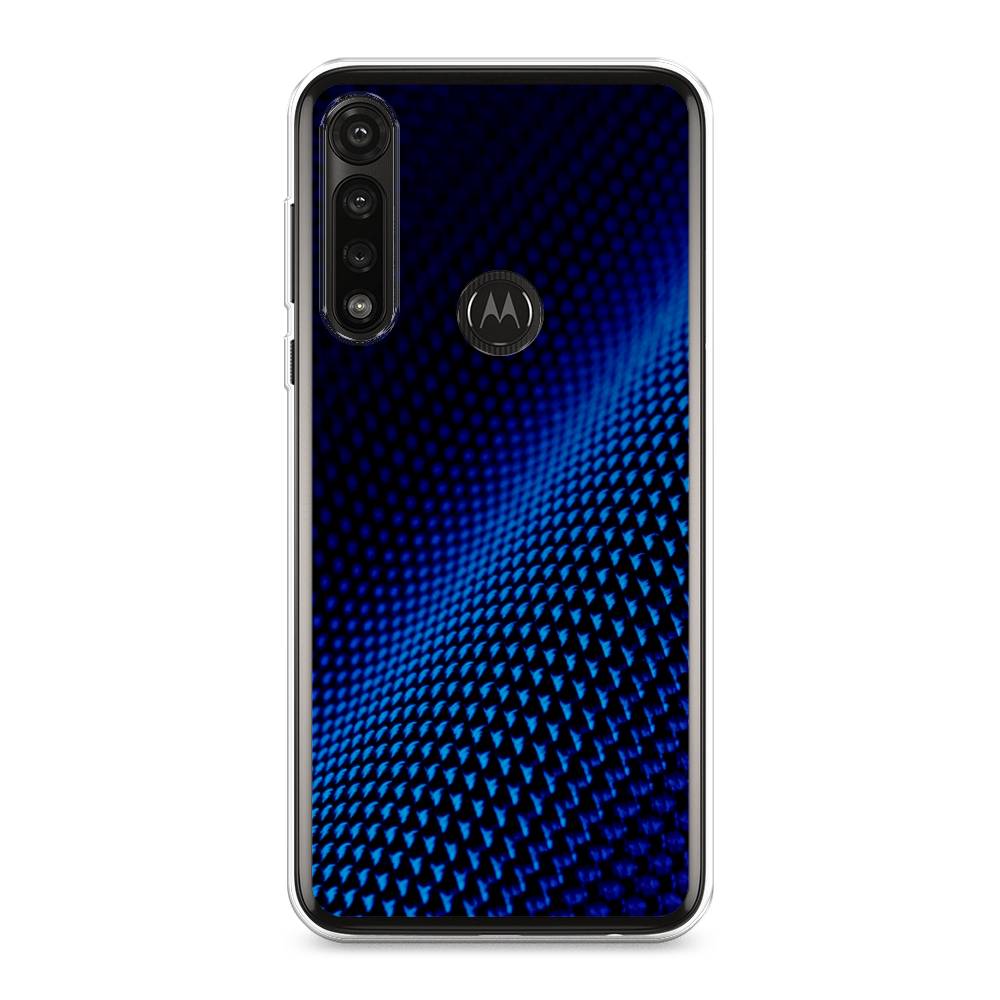 фото Силиконовый чехол "синий карбон" на motorola moto g power 2020 awog