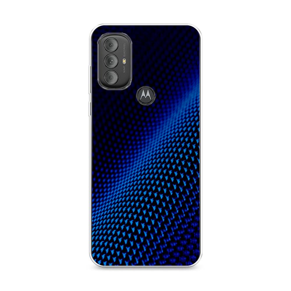 фото Силиконовый чехол "синий карбон" на motorola moto g power 2022 awog