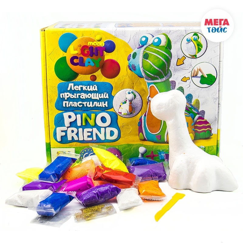 

Набор лёгкого прыгающего пластилина Moon Light Clay Pino Friend Бард, ФФ70036