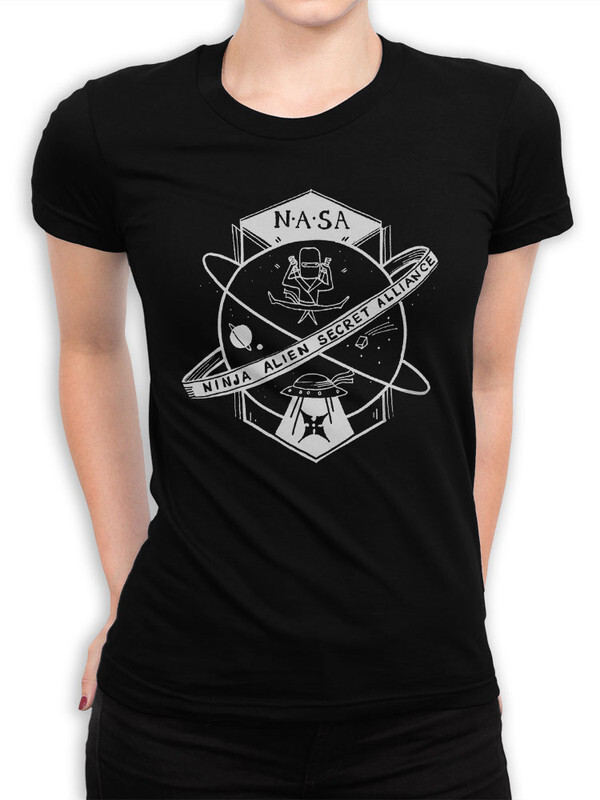 фото Футболка женская design heroes nasa - ninja черная 2xl