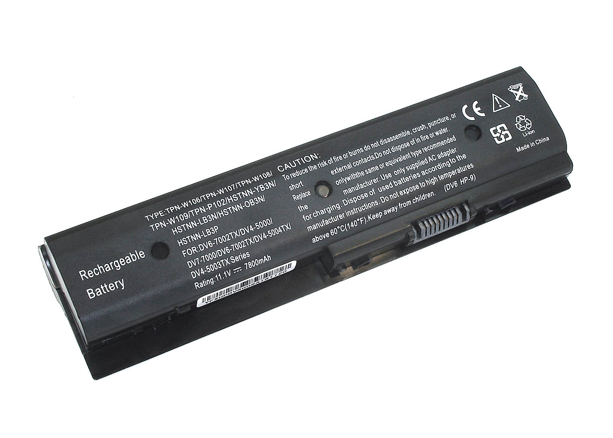 фото Аккумуляторная батарея oem для ноутбука hp dv6-7000 dv6-8000 (hstnn-lb3n) 7800mah