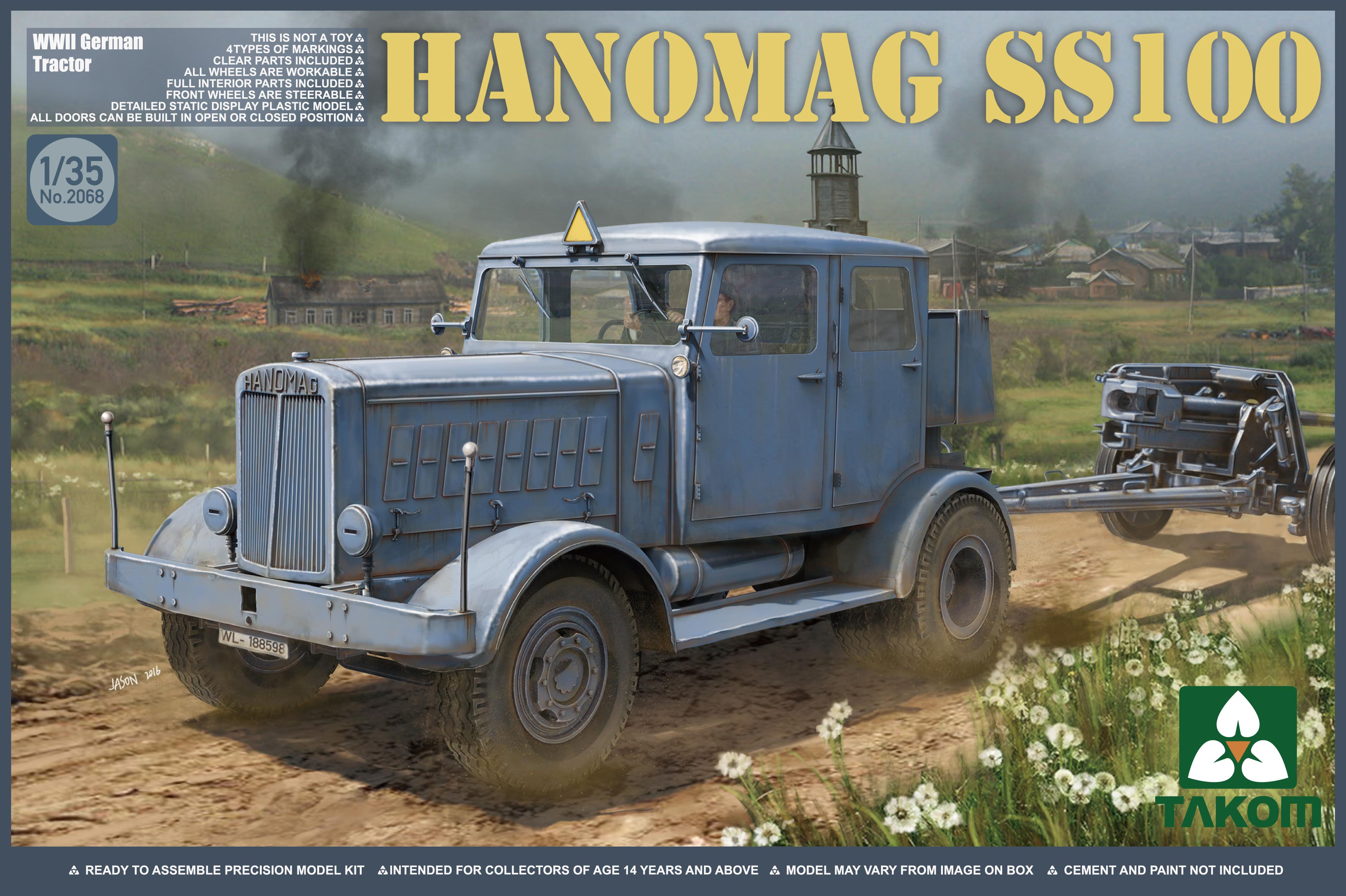 

Сборная модель Takom 1/35 Артиллерийский тягач Hanomag SS100 2068