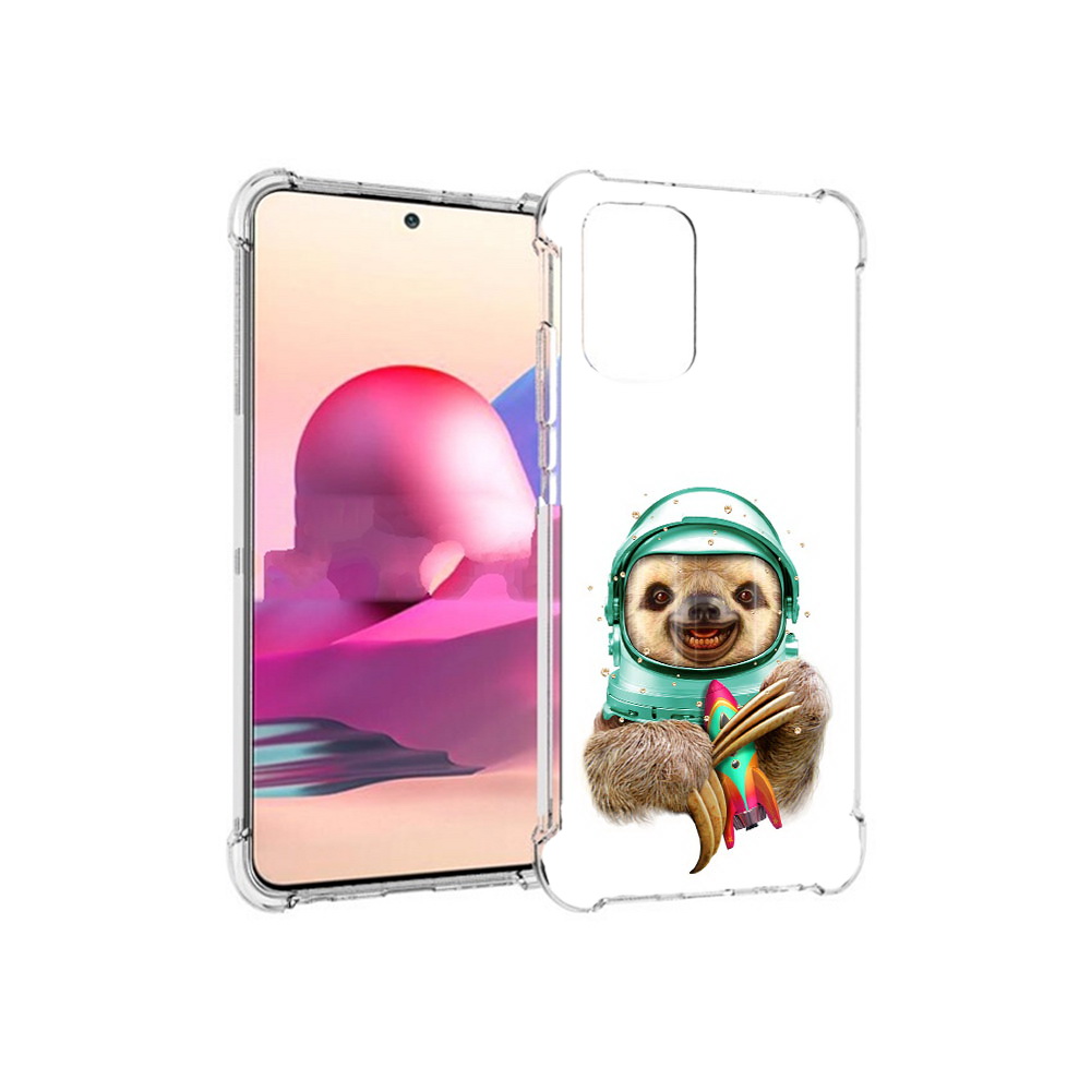 

Чехол MyPads Tocco для Xiaomi Redmi Note 10S Ленивец астронавт (PT158704.257.104), Прозрачный, Tocco