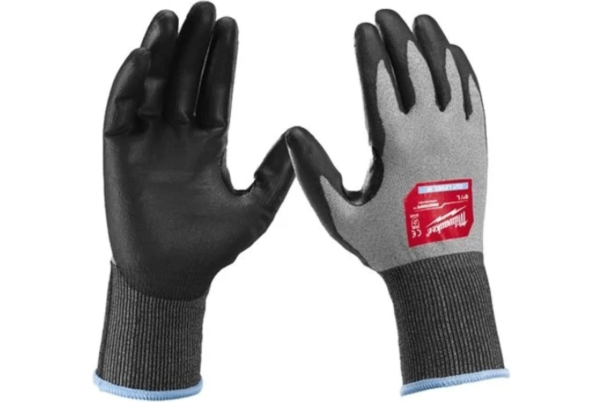 Перчатки рабочие Milwaukee 4932480493 Hi-Dex 2/B, размер 9(L) защитные перчатки milwaukee