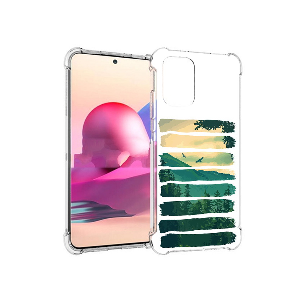 

Чехол MyPads Tocco для Xiaomi Redmi Note 10S Лесная чаща (PT158704.257.107), Прозрачный, Tocco