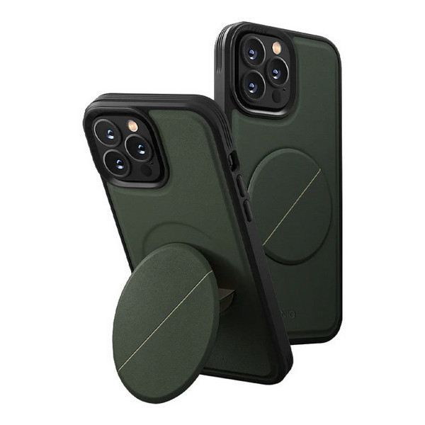 фото Чехол uniq novo with magnetic grip для iphone 14 pro max, зеленый (green)