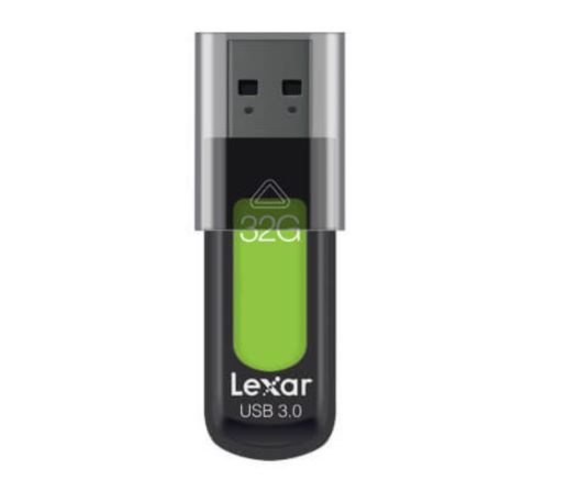 

Флешка Lexar JumpDrive S57 32ГБ Black/Green (LJDS57-32GABGN), JumpDrive S57