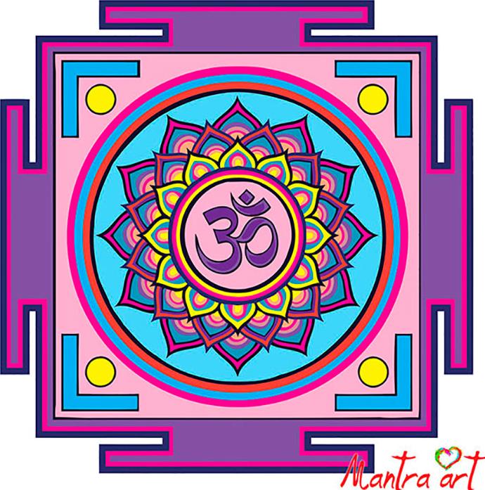 

Картина по номерам Mantra Art Мандала Ом + в наборе подарок, Мандала Ом