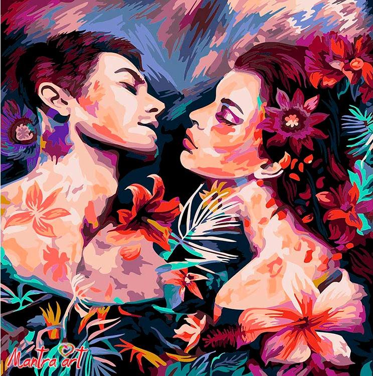 

Картина по номерам Mantra Art Любовное настроение + в наборе подарок, Любовное настроение