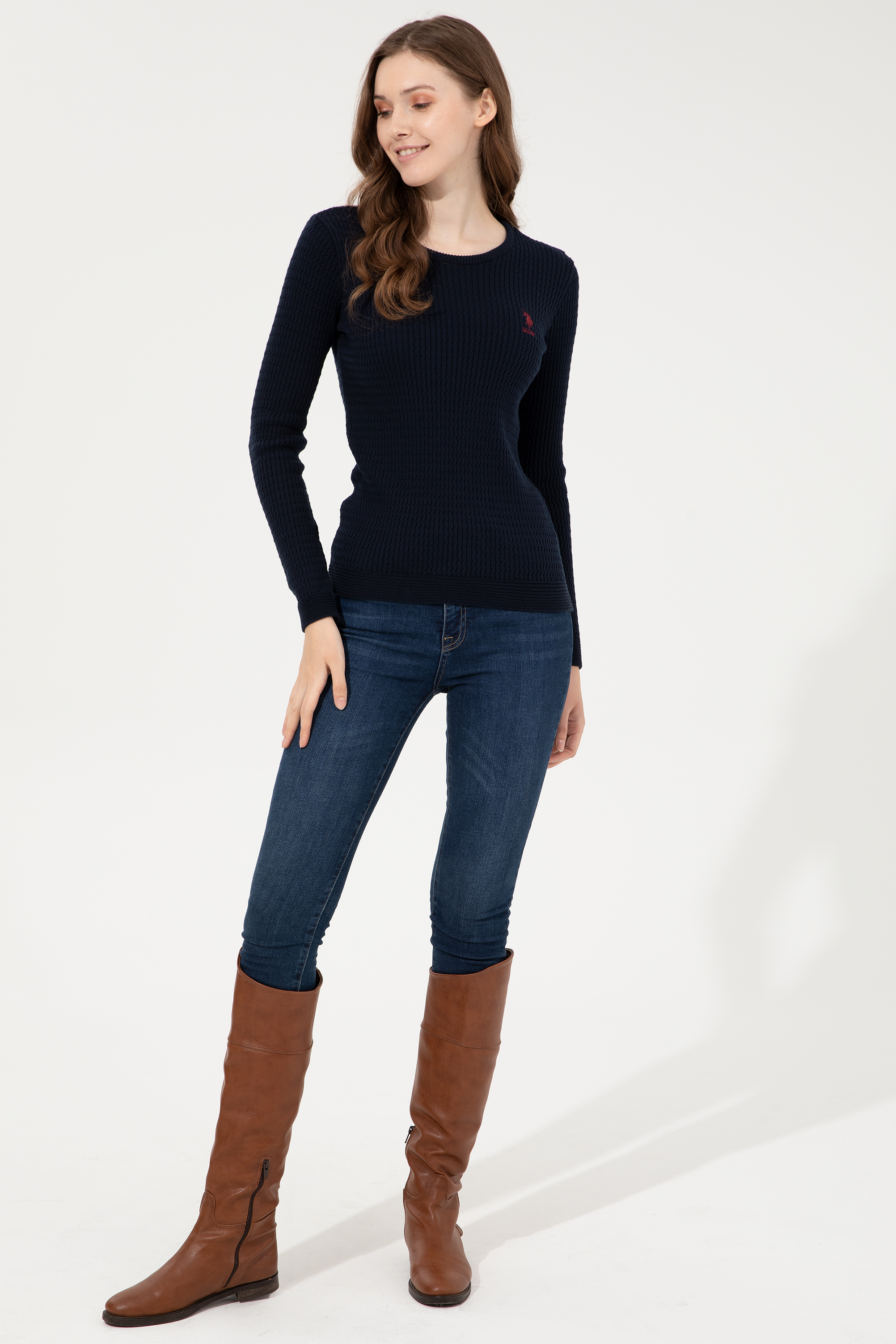 

Джемпер женский U.S. POLO Assn. G082SZ0TK0KARLA-BSK22 синий M, G082SZ0TK0KARLA-BSK22