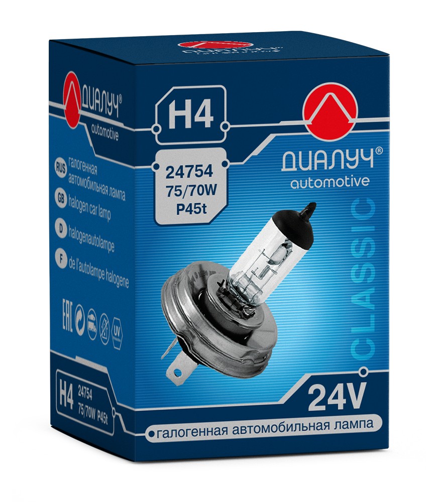 Лампа галогенная H4 24V 75/70W 