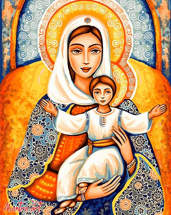 

Картина по номерам Mantra Art Мадонна с младенцем, Мадонна с младенцем