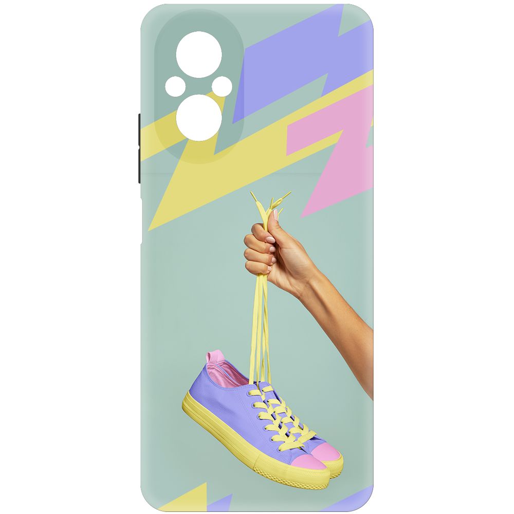 

Чехол-накладка Krutoff Soft Case Кроссовки женские Цветные для Realme C67 черный