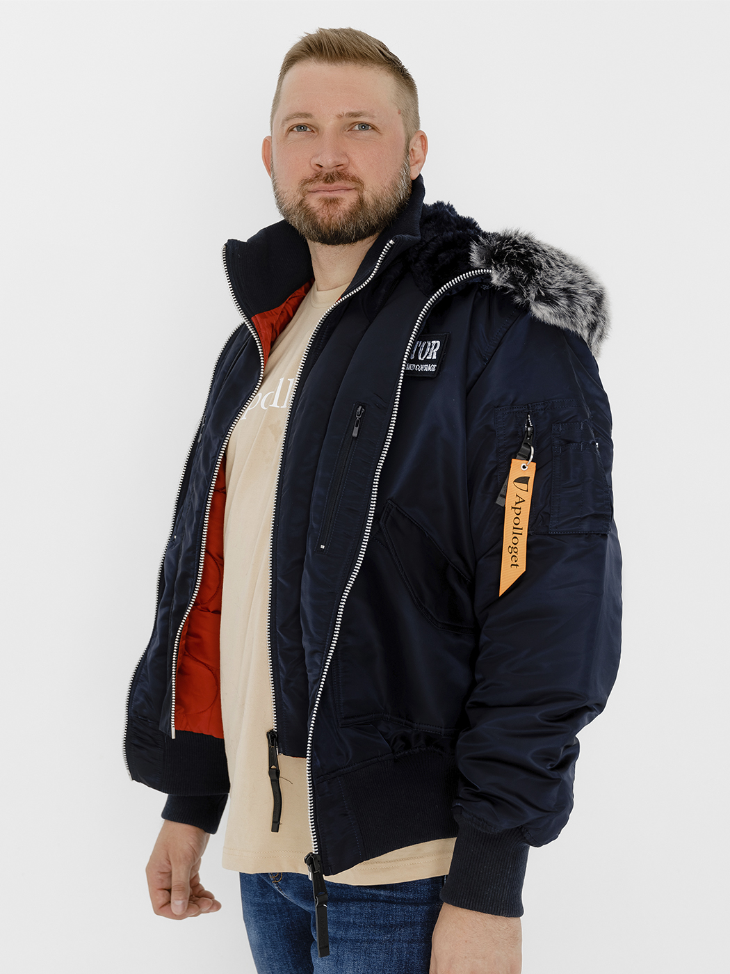 Куртка мужская APOLLOGET AVIATOR HD синяя 5XL