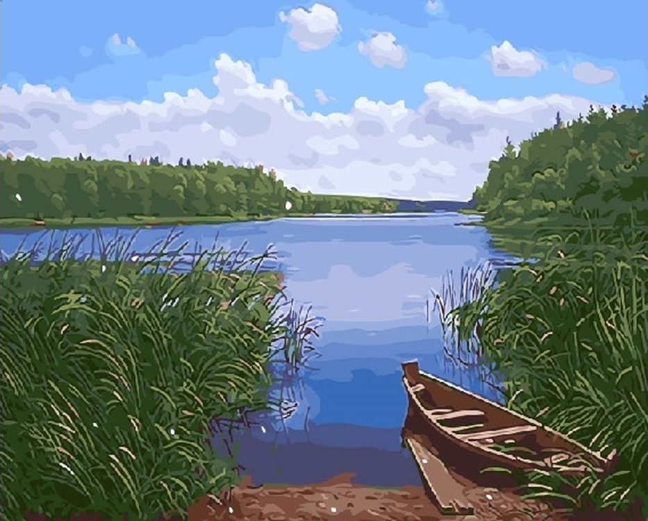 

Картина по номерам Paintboy (Premium) Широка река