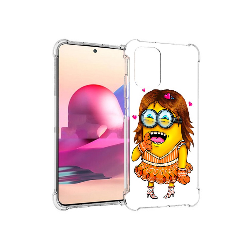 

Чехол MyPads Tocco для Xiaomi Redmi Note 10S Миньон девочка (PT158704.257.116), Прозрачный, Tocco