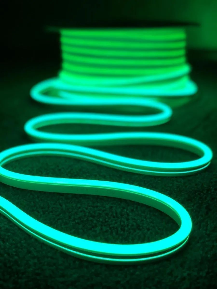 Гибкий неон Pj neon 220 в 120 led/m Pjgreen-50 50м зеленый