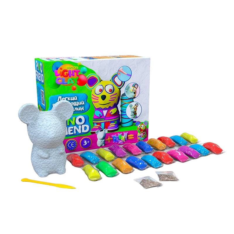 

Набор лёгкого прыгающего пластилина Фабрика Первых Фантазий Pino Friend Мышка Томми, 9 шт.