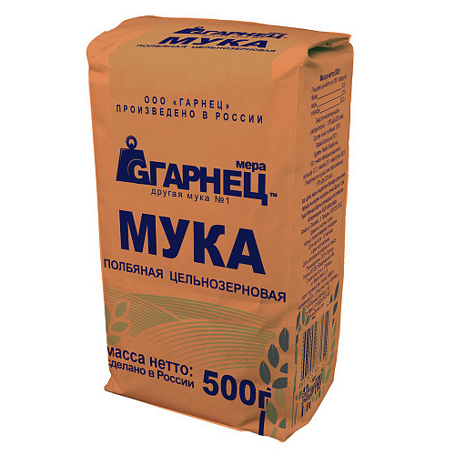 

Мука полбяная Гарнец цельнозерновая 500 г, 2 шт