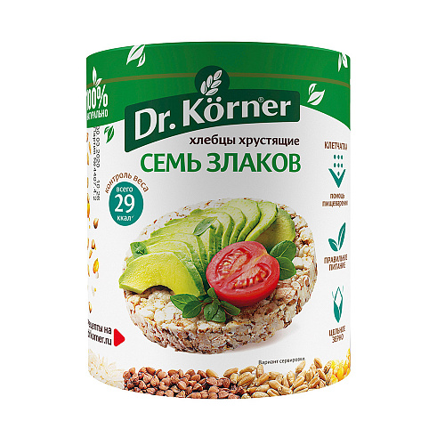 

Хлебцы хрустящие Dr. Korner Семь злаков 100 г, 4 шт