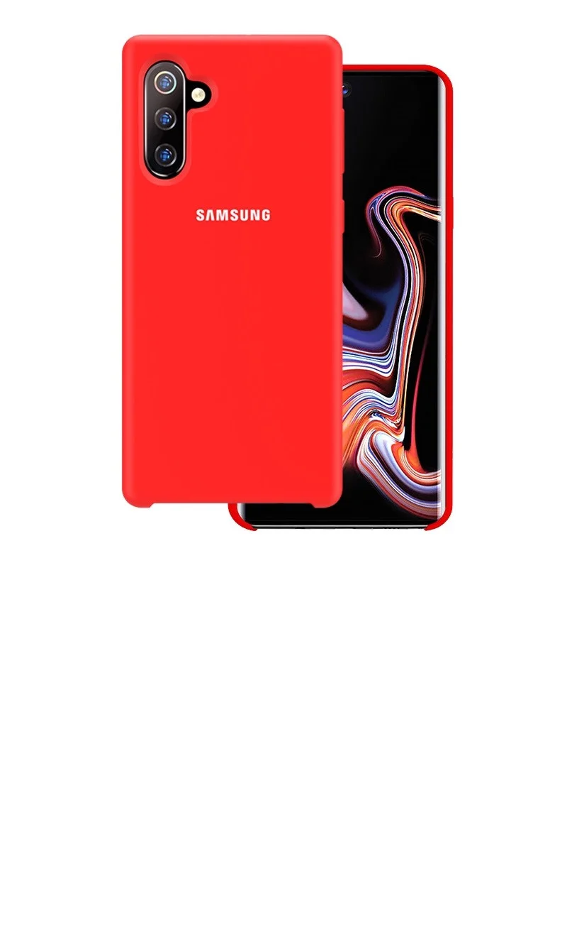 Чехол для Samsung Galaxy Note 10 silicone cover Красный