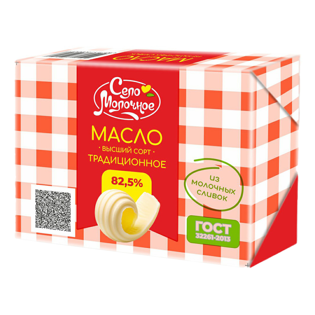 

Сливочное масло Село молочное 82,5% БЗМЖ 150 г
