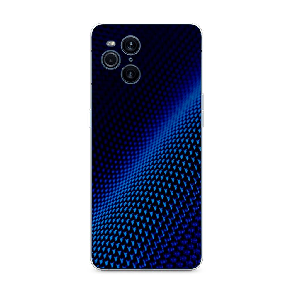 фото Силиконовый чехол "синий карбон" на oppo find x3 pro awog