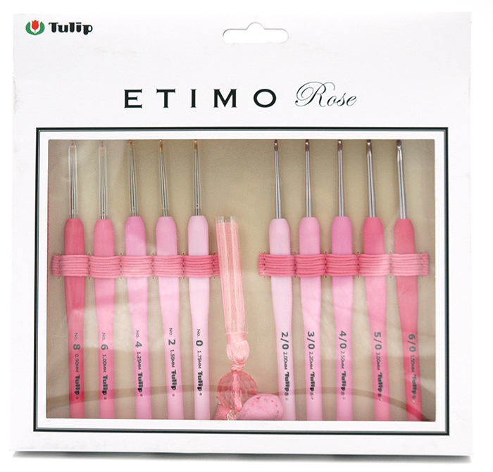 фото Набор сверхтонких крючков для вязания tulip "etimo rose", tel-001e
