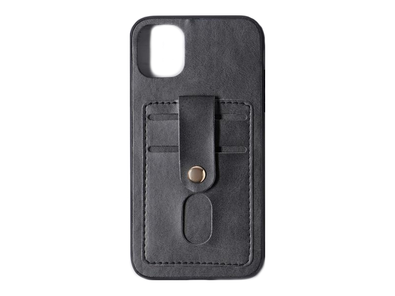 фото Чехол luazon для apple iphone 11 leatherette с отсеком под карты black 5864432