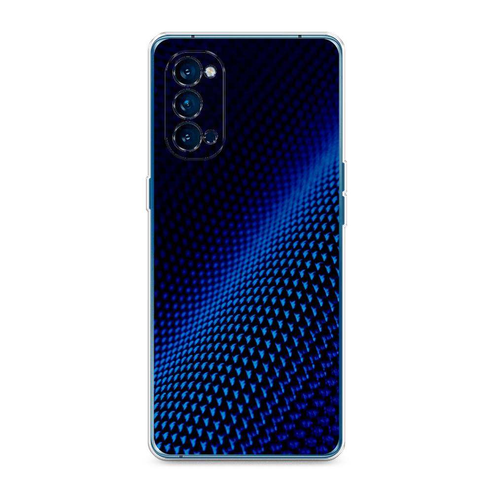 фото Силиконовый чехол "синий карбон" на oppo reno 4 pro 5g awog