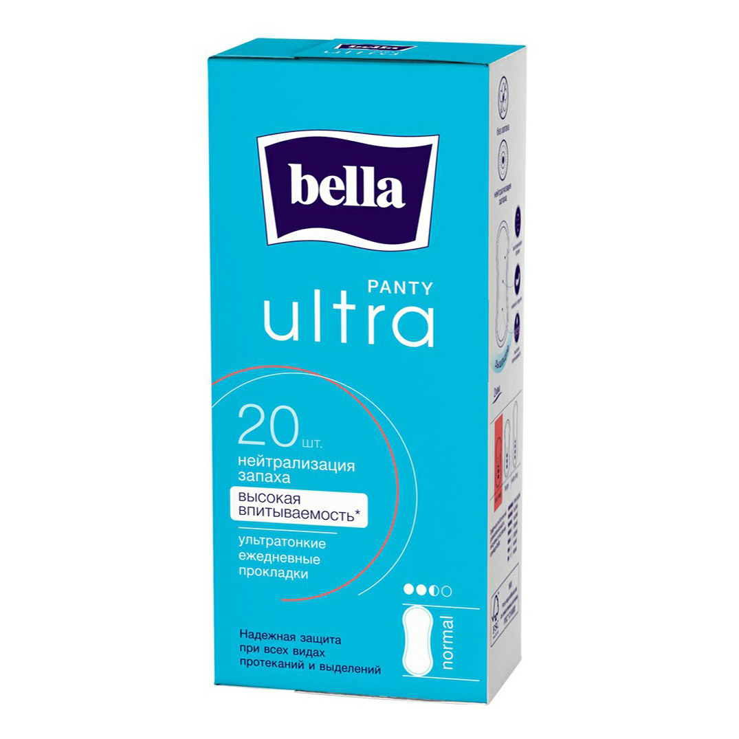 Прокладки без крылышек ежедневные Bella Panty Ultra Normal 20 шт прокладки bella ideale ultra normal ультратонкие впитывающие 10шт х 2уп