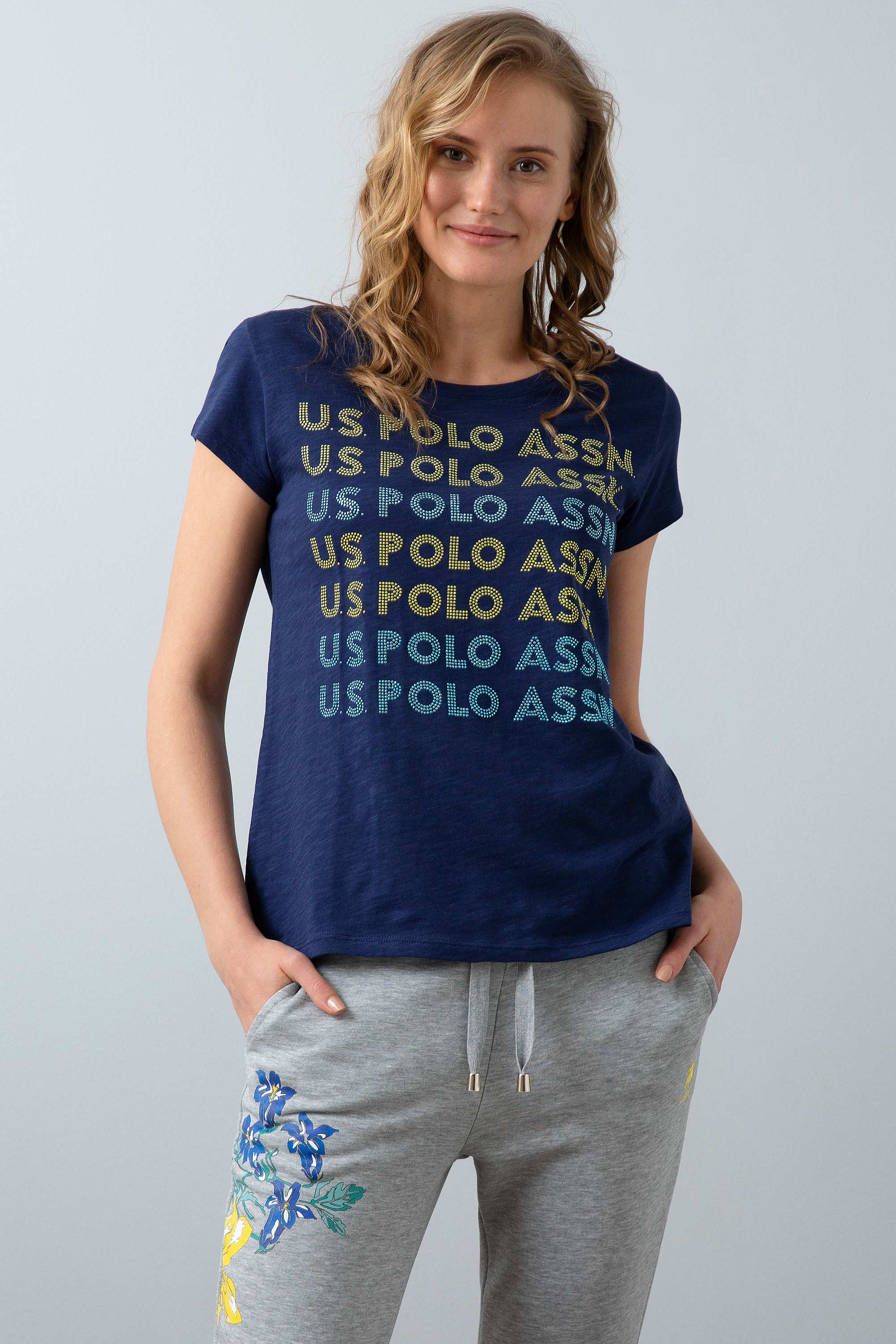 фото Футболка женская u.s. polo assn. g082gl0110guliz синяя xs