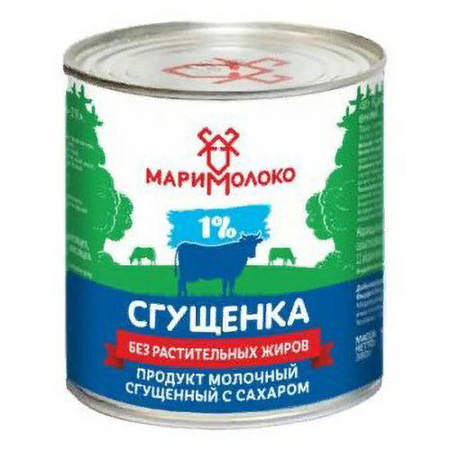 

Продукт молочный сгущенный МариМолоко Сгущенка с сахаром 1% 380 г