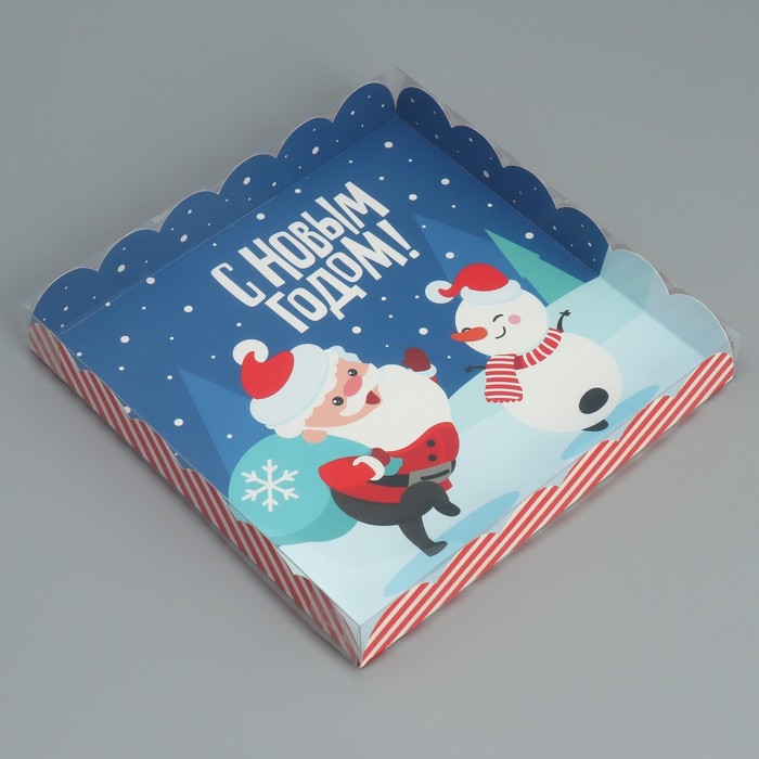 

Коробка подарочная Дарите Счастье С Новым годом! 21 х 21 х 3 см 5 шт, Разноцветный