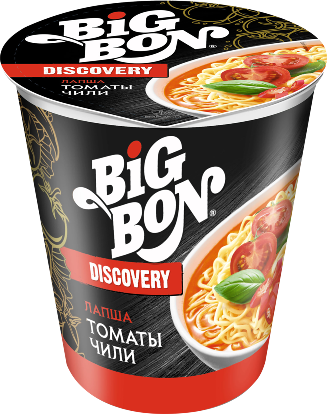 Лапша Big Bon Discovery с томатами и перцем чили 70г
