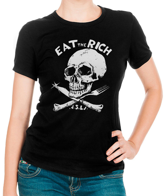 фото Футболка женская design heroes eat the rich черная 2xl