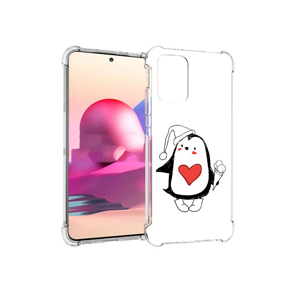 

Чехол MyPads Tocco для Xiaomi Redmi Note 10S Пингвин с мороженым (PT158704.257.135), Прозрачный, Tocco