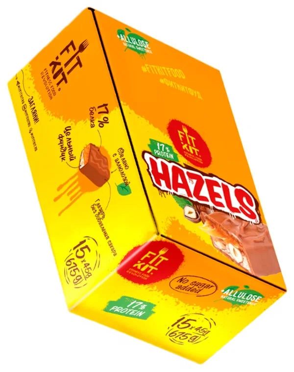 

Протеиновый батончик Fit Kit Hazels, 45г, 30х45г, Протеиновый батончик Fit Kit Hazels, 45г