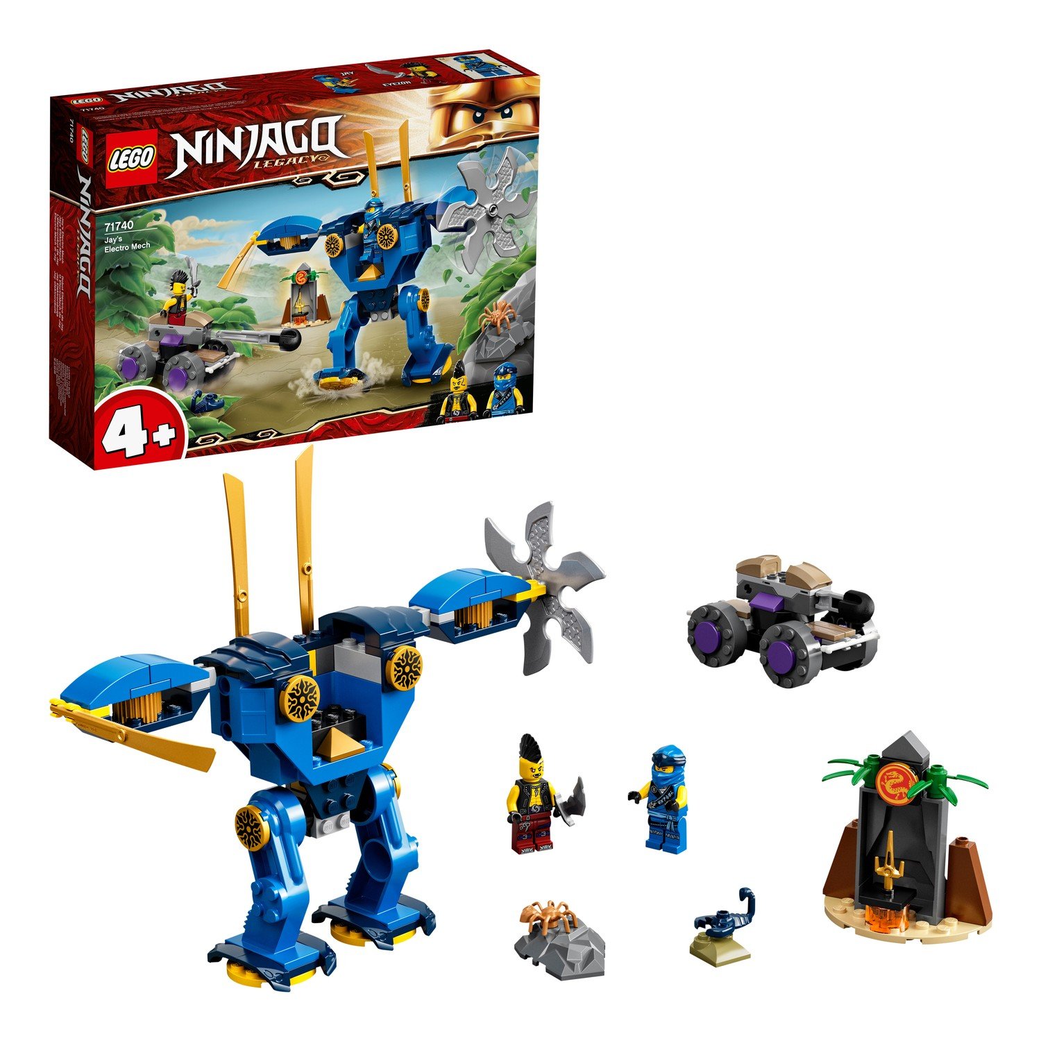 Конструктор LEGO NINJAGO 71740 Электрический робот Джея конструктор lego ninjago 71740 электрический робот джея