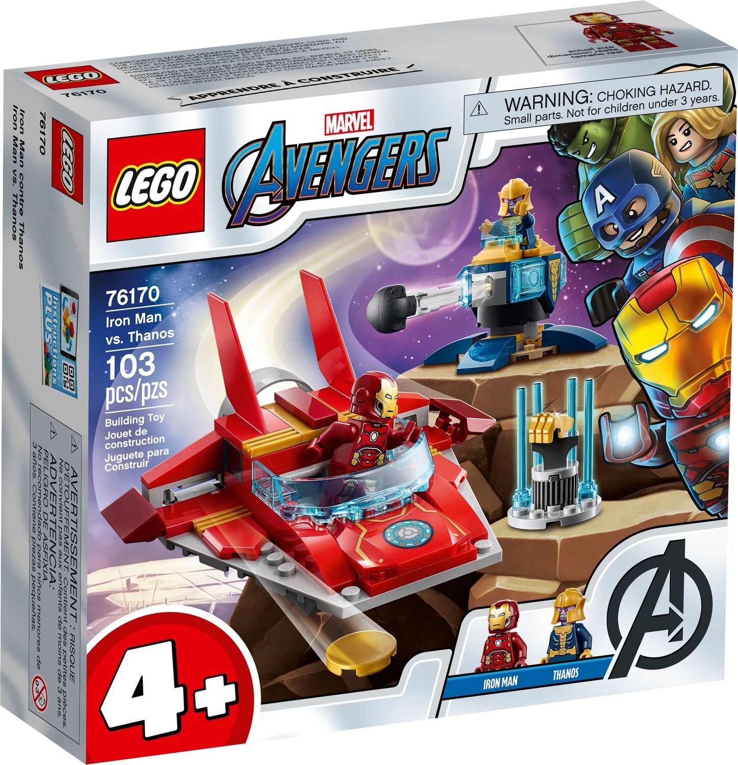 фото Конструктор lego marvel avengers movie 4 76170 железный человек против таноса