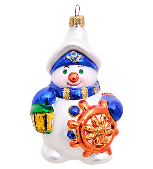 

Елочная игрушка Снеговик Моряк Элита 801421 1шт разноцветный