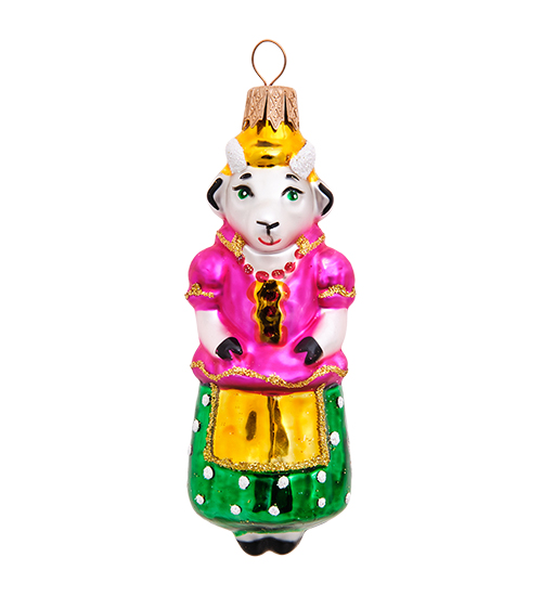 

Елочная игрушка Козочка Элита 801430 1шт разноцветный