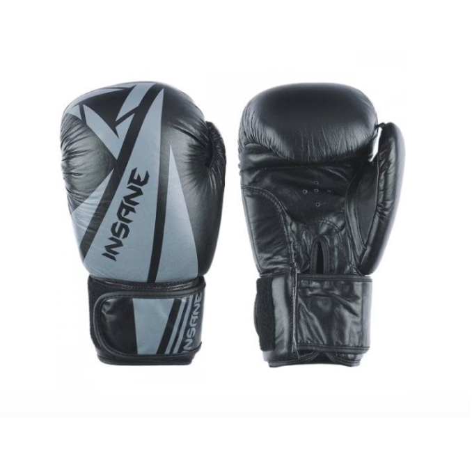 Перчатки боксерские INSANE ARES IN22-BG300, кожа, черный, 14 oz УТ-00020343