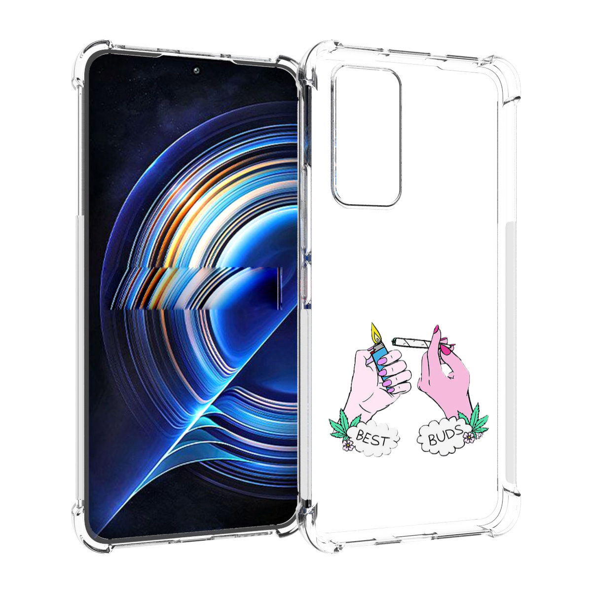

Чехол MyPads плохие руки женский для Tecno Camon 19 Neo, Прозрачный, Tocco