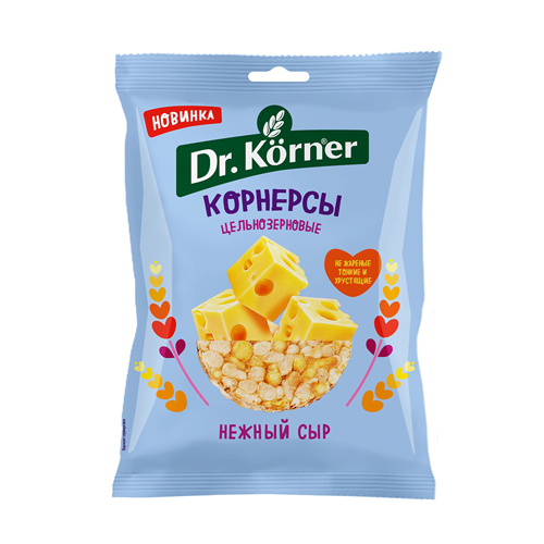 Чипсы кукурузно-рисовые Dr. Korner С сыром 50 г, 4 шт