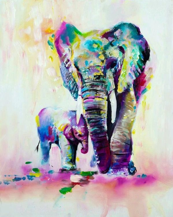 

Картина по номерам Paintboy (Premium) Акварельные слоны, Акварельные слоны