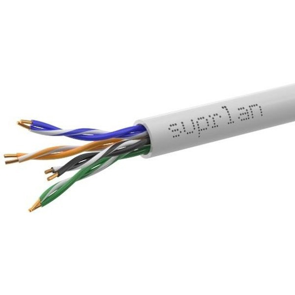 Кабель витая пара U/UTP кат.5E 4х2х24AWG solid CU PVC Standart (м) SUPRLAN 01-0328-9 100056639249 белый