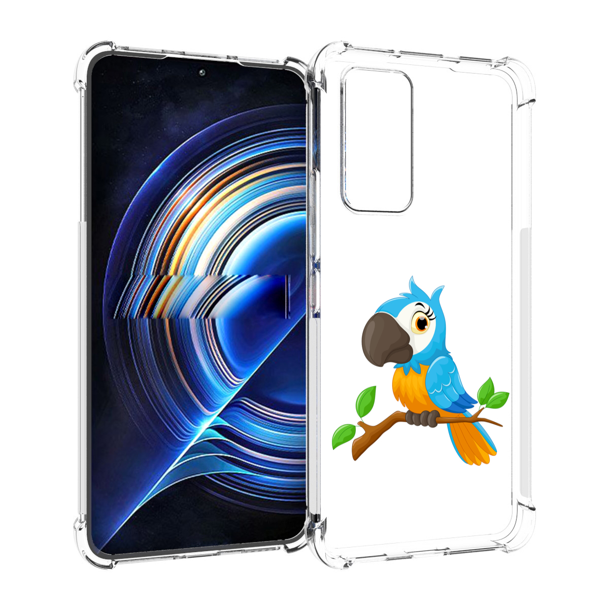 фото Чехол mypads попугайчик детский для tecno camon 19 neo