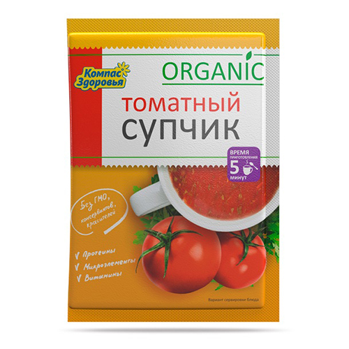 Суп-пюре Компас здоровья Томатный 30 г, 8 шт