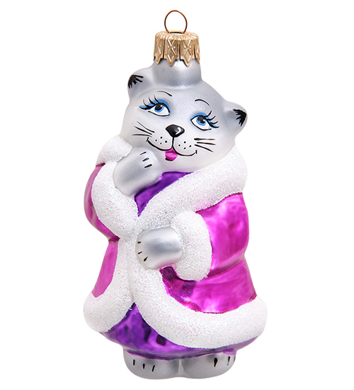 

Елочная игрушка Кошка в шубе Элита 801972 1шт разноцветный, 15 см НФ-207